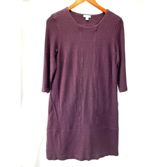 aline knit dress Solène Short Sleeve Knit A-Line Dress main image 1